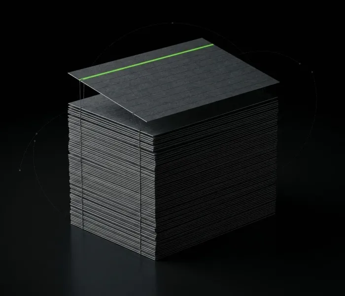 Step-by-step form cards with a progress line