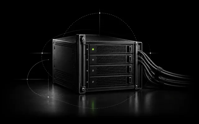 Server module with tidy cabling and a status light