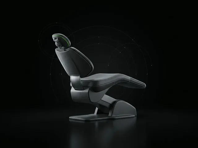 Empty dental treatment chair