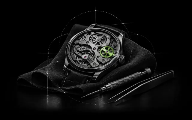 Watch movement with precision tools, representing ongoing care