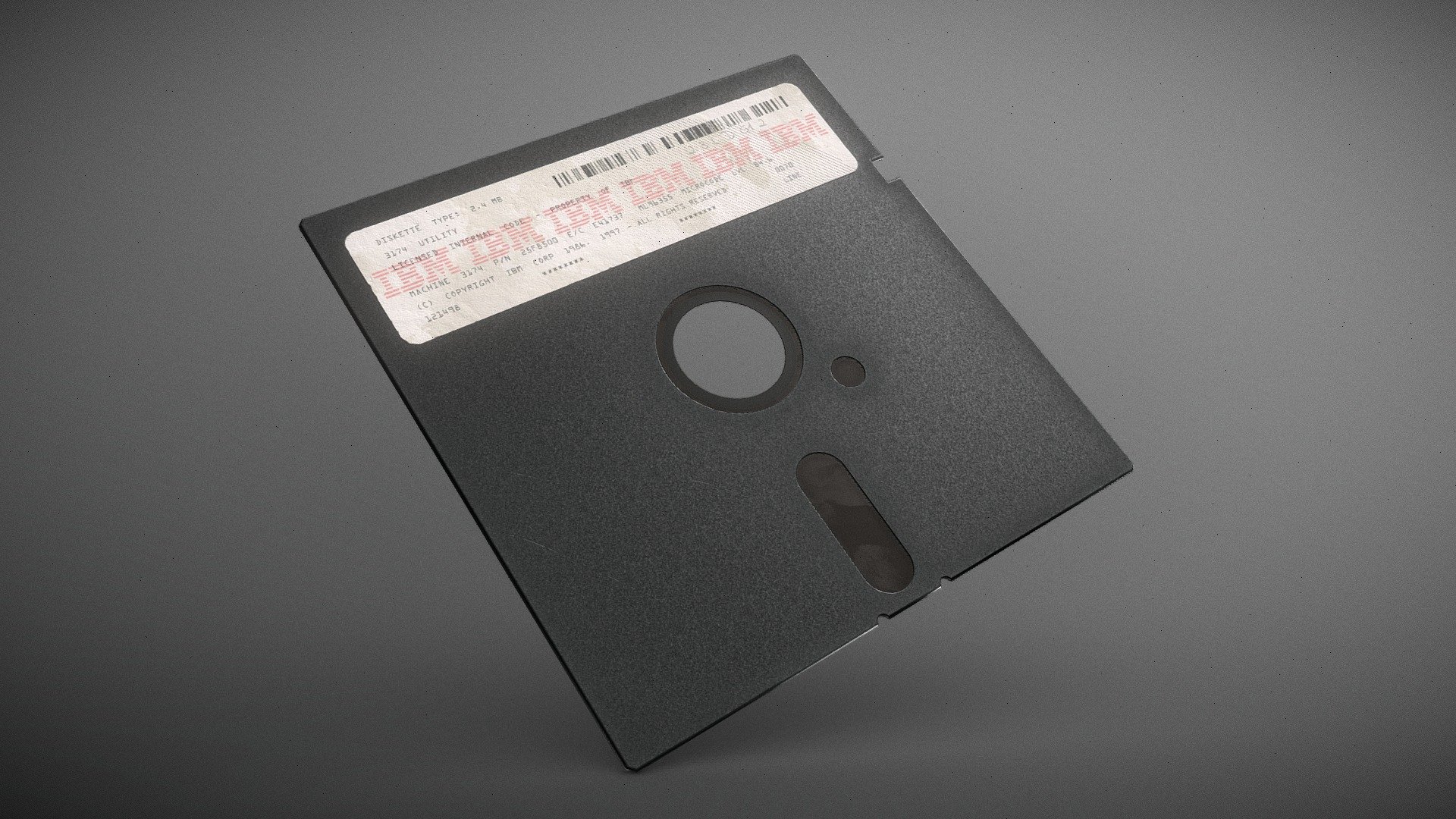 A classic 5.25-inch floppy disk, an icon of early computing.