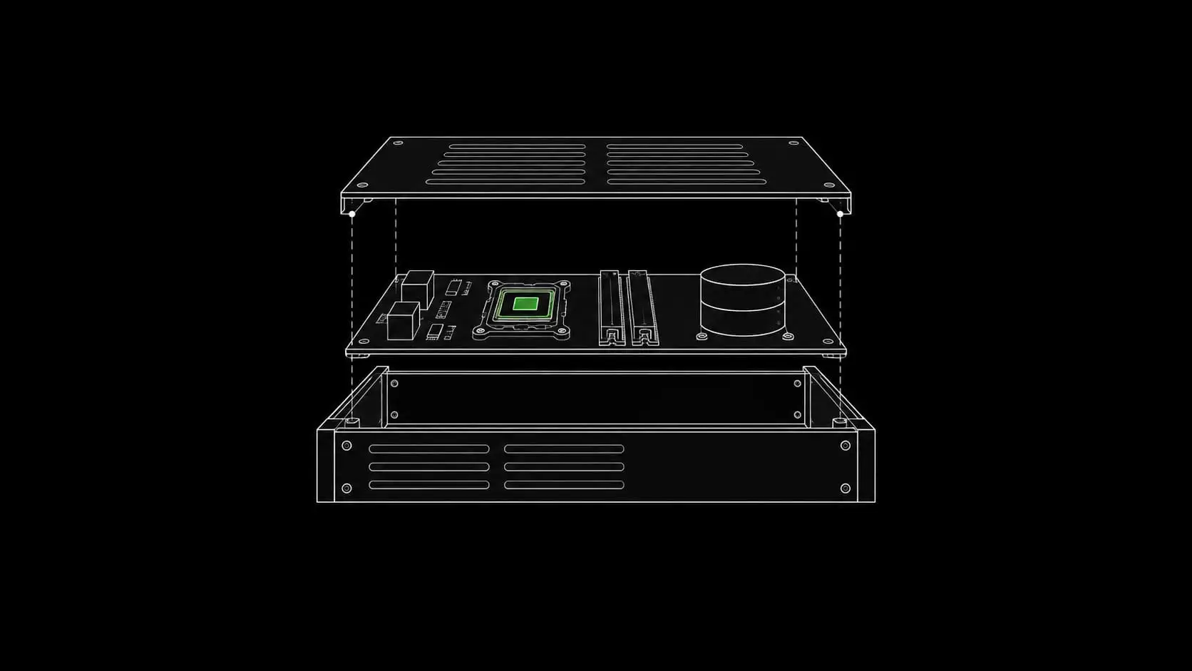 A WordPress server diagram identifies Linux, the web server, PHP, the database, and FASTPANEL management.